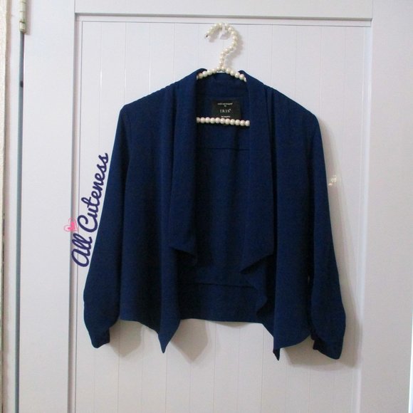 Iris Blue Open Blazer Size S - Picture 1 of 6